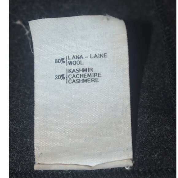 Vintage 80s Gianni Versace Charcoal Gray Wool Cashmere Blend Coat S M - Picture 4 of 14